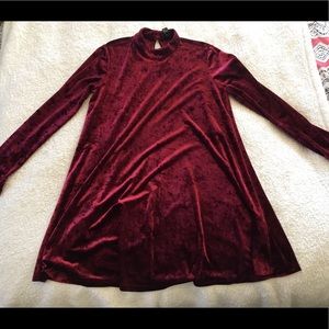 Velvet forever 21 red dress high neck